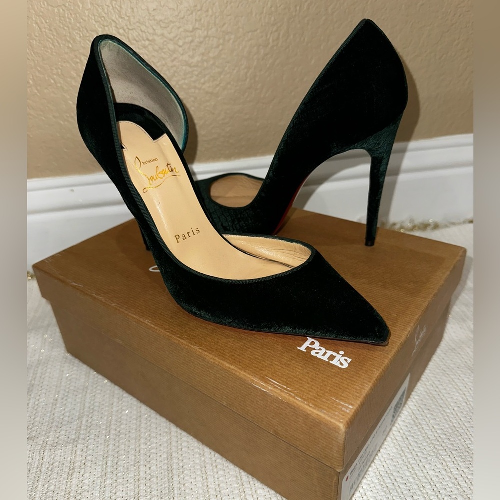Christian Louboutin Ibiza 100 Velluto Stampato/GG 39 - Picture 2 of 7